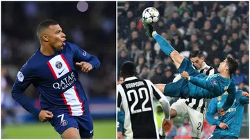 Kylian Mbappe, Cristiano Ronaldo, Juventus, overhead kick, bicycle kick, UEFA Champions League