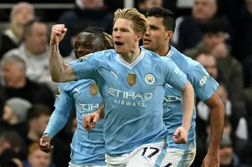 Belgian brilliance: Kevin De Bruyne scored on his return to Premier League action for Manchester City