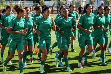 Morocco's women's team train in Sale, just outside the capital Rabat, ahead of the World Cup