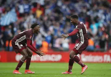 Iheanacho and Ndidi couldn't contain their joy after winning the FA Cup title
