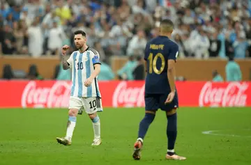 Lionel Messi, Kylian Mbappe, Argentina vs France, 2022 World Cup final