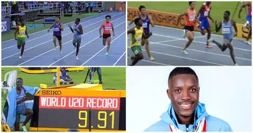 Letsile Tebogo, World Athletics U20 Championships, Usain Bolt, 100m, race, record