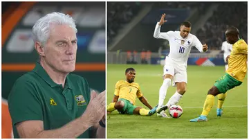 South Africa head coach Hugo Broos wanted to quit in 2022. Photos: Ulrik Pedersen and Jean Catuffe.