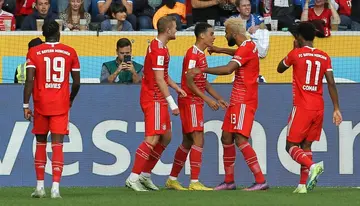 Jamal Musiala (C) and Eric Maxim Choupo-Moting got the goals as Bayern defeated Hoffenheim