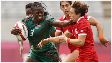 Kenya's Sheila Chajira in action against Canada during the Tokyo 2020 Olympic Games on July 31, 2021, Japan. Photo: Dan Mullan.