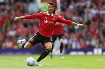 Cristiano Ronaldo in action during Manchester United's pre-season friendly against Rayo Vallecano
