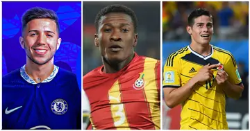 Enzo Fernandez, Asamoah Gyan, James Rodriguez