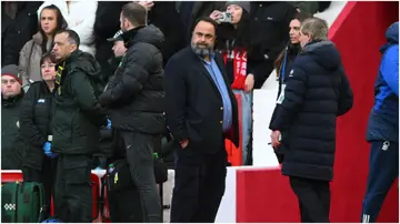 Evangelos Marinakis attending the Premier League match between Nottingham Forest and Liverpool at the City Ground. Photo by Jon Hobley.