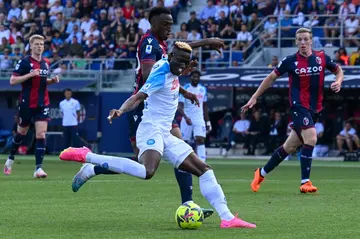 Napoli's Victor Osimhen scored twice but the newly-crowned Serie A champions were held 2-2 at Bologna