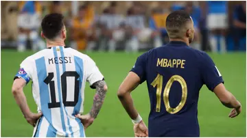 Lionel Messi, Kylian Mbappe, France, Argentina, 2022 FIFA World Cup final, Lusail Stadium, Qatar.