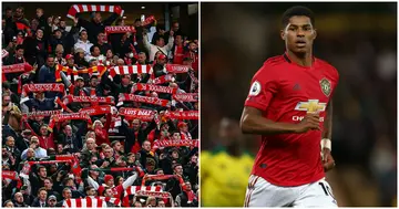 Marcus Rashford, Liverpool, Manchester United, Anfield