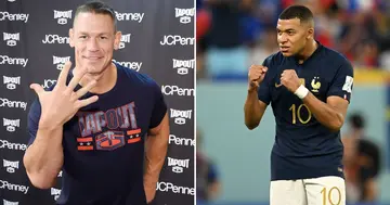 John Cena and Kylian Mbappe