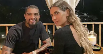 KP Boateng and his ex-wife Melissa Satta at an event. SOURCE: Twitter/ @ghanasoccernet