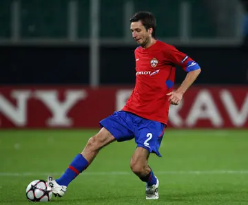 Deividas Semberas of Moscow plays the ball during the UEFA Champions League Group B match between VfL Wolfsburg and CSKA Moscow at Volkswagen Arena 