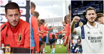 Champions League, Winner, Eden Hazard, Receives, Guard of Honour, Belgium, Teammates
