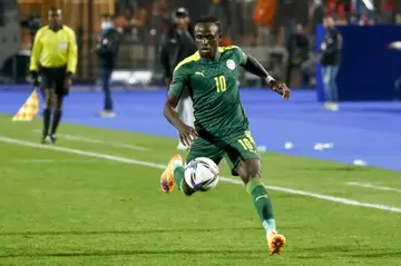 Sadio Mane controls the ball playing for Senegal