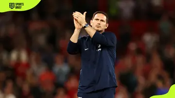 Frank Lampard applauds fans as Chelsea manager