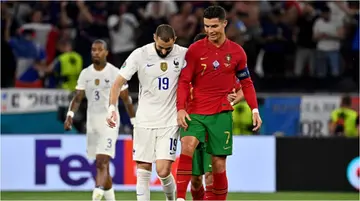 After scoring 2 goals each during Portugal vs France, ex-Real Madrid teammates Ronaldo and Benzema stun fans