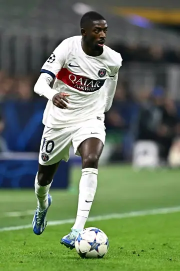 Paris Saint-Germain's French forward Ousmane Dembele