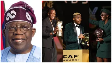 Bola Tinubu has congratulated Chiamaka Nnadozie, Victor Osimhen, and Asisat Oshoala for their achievements at the 2023 CAF Awards.