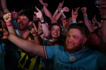 There were wild celebrations as Manchester City won their their first ever Champions League