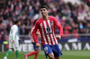 Atletico's Alvaro Morata has scored 14 goals in 24 Liga matches