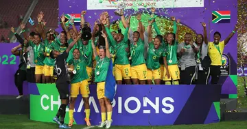 Banyana Banyana celebrate winning the Women's Africa Cup of Nations and will look to do the same at the FIFA Women's World Cup.