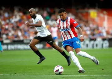 Savinho (right) has joined Manchester City on a five-year deal