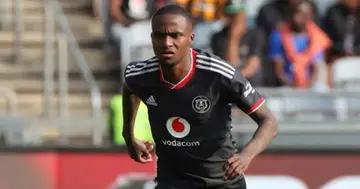 Thembinkosi Lorch playing for Orlando Pirates.