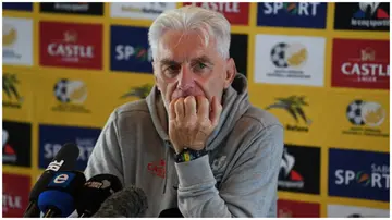 Bafana Bafana head coach Hugo Broos. Photo: Lefty Shivambu.