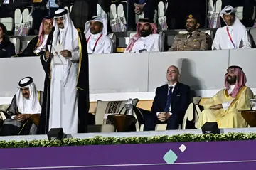 Saudi Arabia's Crown Prince Mohammed bin Salman attended the opening game of the 2022 World Cup in Qatar alongside FIFA president Gianni Infantino