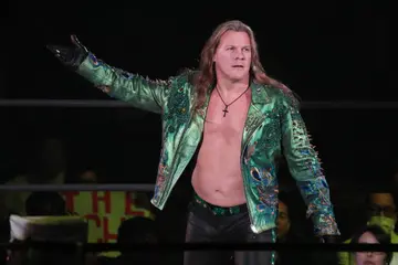 Chris Jericho enters the ring during the DDT Pro-Wrestling at Ryogoku Kokugikan on November 12, 2023, in Tokyo, Japan