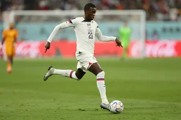 USA forward Tim Weah at the World Cup in Qatar. Incoming US sporting director Matt Crocker says he wants the team to take a fearless approach into the 2026 tournament