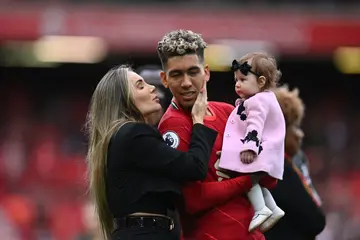 Roberto Firmino with wife and daughter
