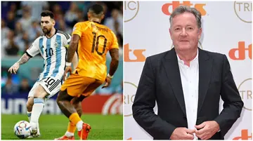 Piers Morgan, Lionel Messi, no-look, assist, sensational, Argentina, Holland, penalty