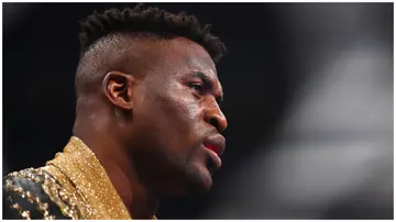 Francis Ngannou confirms the death of his 18-month-old son on social media. Photo: Justin Setterfield.