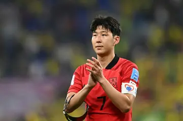 Son Heung-min applauds South Korean fans in Qatar