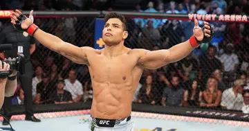 Paulo Costa after entering the Octagon.