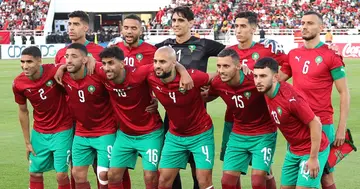 Morocco, Win, Liberia, The Atlas Lions, AFCON, Group K, Hakimi, Victory, Penalty.