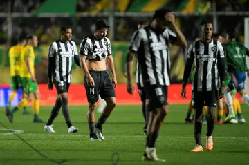 Botafogo players after losing a Copa Sudamericana quarter-final in August