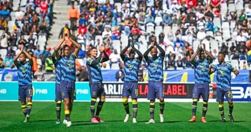 Cape Town City players saluting their fans.