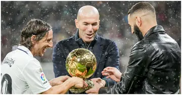 Karim Benzema, Luka Modric, Zinedine Zidane, Ballon d'Or, prize, Santiago Bernabeu