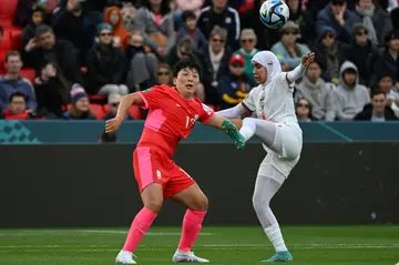 Nouhaila Benzina in action against South Korea