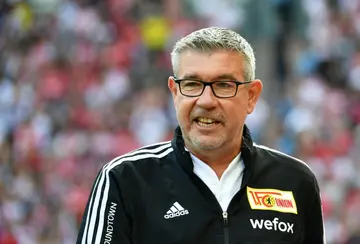 Union Berlin's notoriously stoic Swiss head coach Urs Fischer