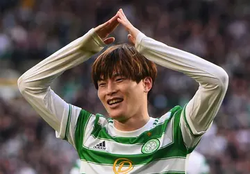 Kyogo Furuhashi opened the scoring for Celtic against Hearts