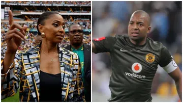 Jessica Motaung and Itumeleng Khune