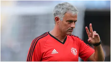 Jose Mourinho leads Manchester United training ahead of the UEFA Super Cup final against Real Madrid on August 07, 2017.