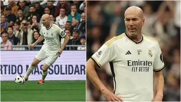 Zinedine Zidane featured in a legends match for Real Madrid on Saturday.