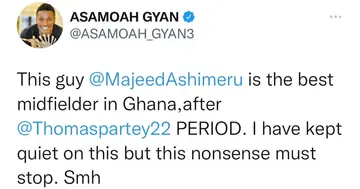 Asamoah Gyan, Opens Up, Blasted, Black Stars, Technical Team, Ashimeru