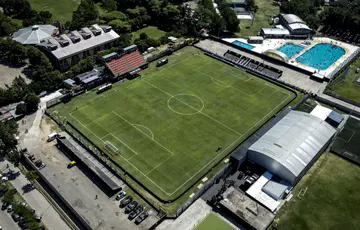 Aerial view of Estadio Guillerm at Estadio Guillermo